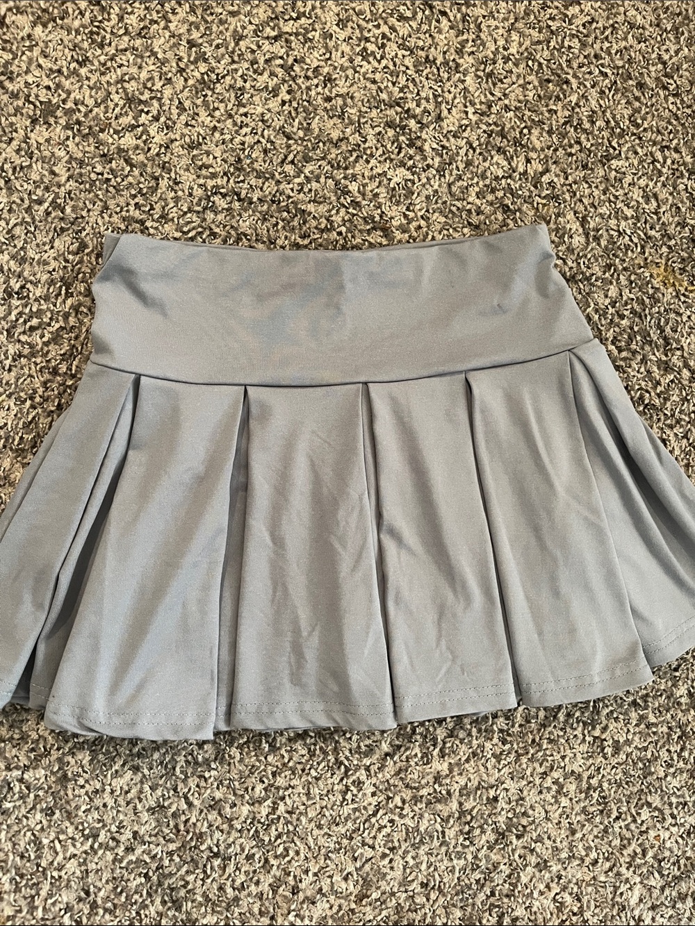 Pleated Gray Women's athletic Skirt - Casual Mini Skirt